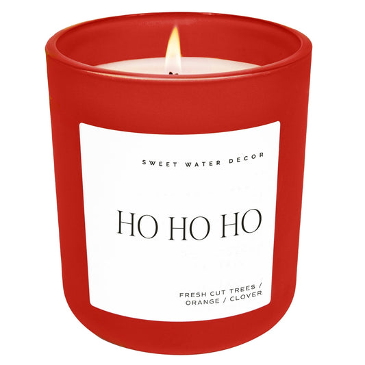 Ho Ho Ho Soy Candle - Red Matte Jar - 15 oz (Christmas)