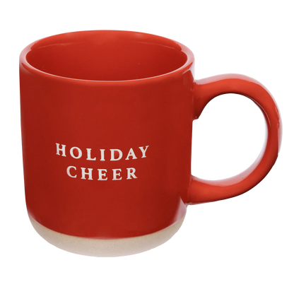 Holiday Cheer 14oz. Red Stoneware Coffee Mug - cleansefaceandbodybar