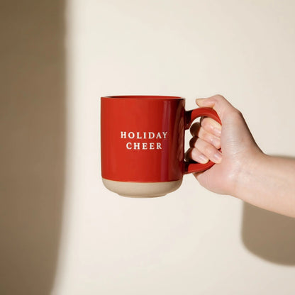 Holiday Cheer 14oz. Red Stoneware Coffee Mug - cleansefaceandbodybar