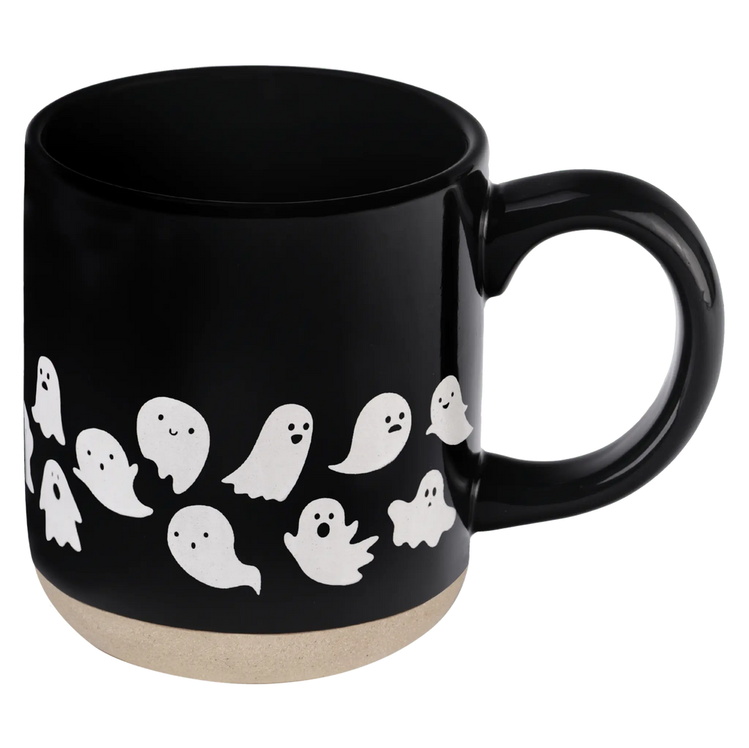 Ghosts 14oz. Black Stoneware Coffee Mug Sweet Water Decor Cleanse Face & Body Bar