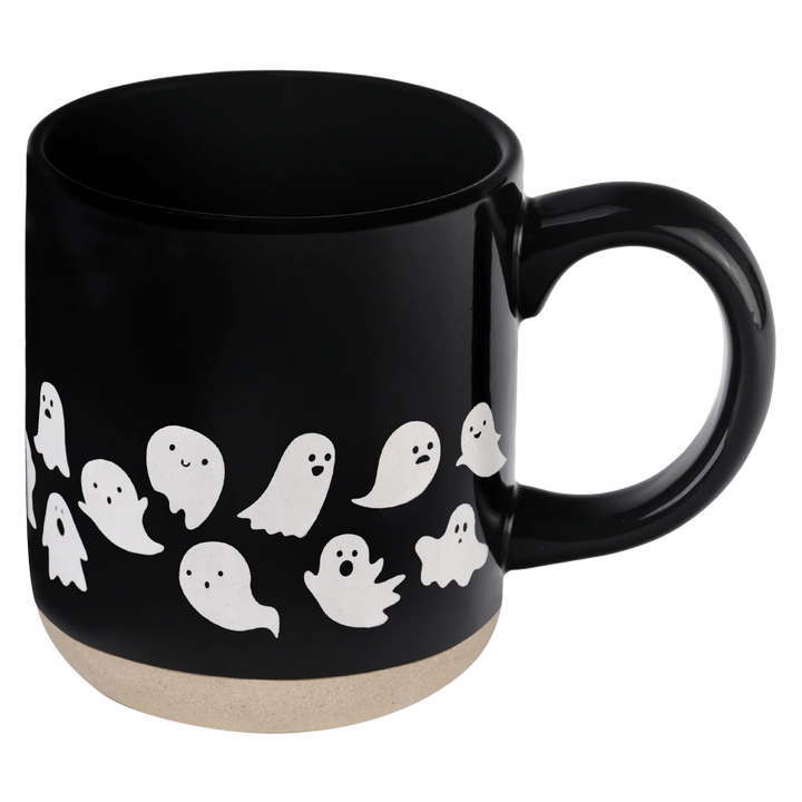 Ghosts 14oz. Black Stoneware Coffee Mug Sweet Water Decor Cleanse Face & Body Bar