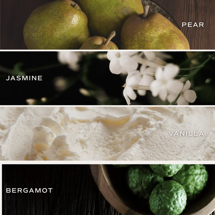 Cashmere and Vanilla Tinted Glass Jar Reed Diffuser Sweet Water Decor Cleanse Face & Body Bar