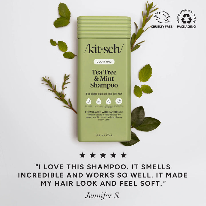 Clarifying Tea Tree &amp; Mint Shampoo KITSCH Cleanse Face &amp; Body Bar