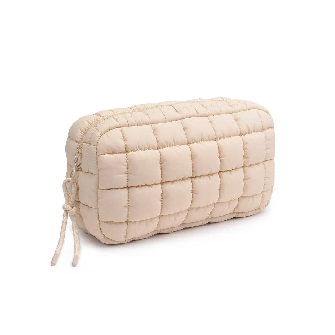 Cloud Nine - Quilted Puffer Nylon Cosmetic Pouch: Cream Urban Expressions Cleanse Face & Body Bar