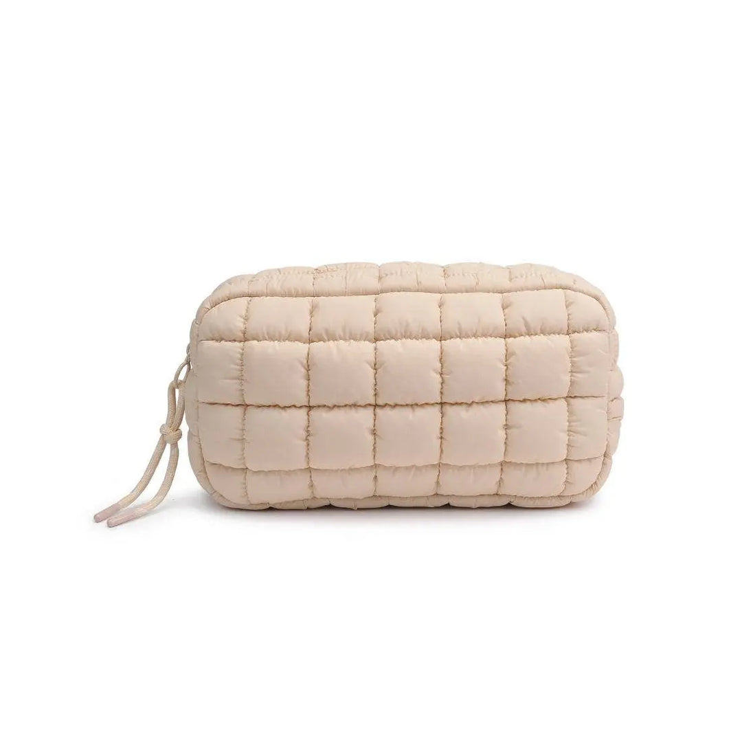 Cloud Nine - Quilted Puffer Nylon Cosmetic Pouch: Cream Urban Expressions Cleanse Face & Body Bar