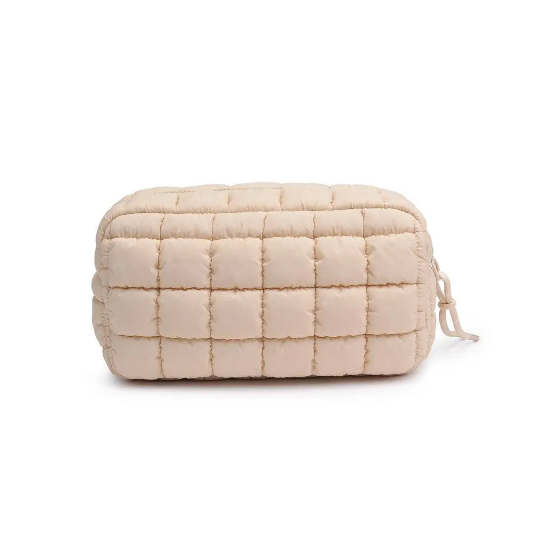 Cloud Nine - Quilted Puffer Nylon Cosmetic Pouch: Cream Urban Expressions Cleanse Face & Body Bar