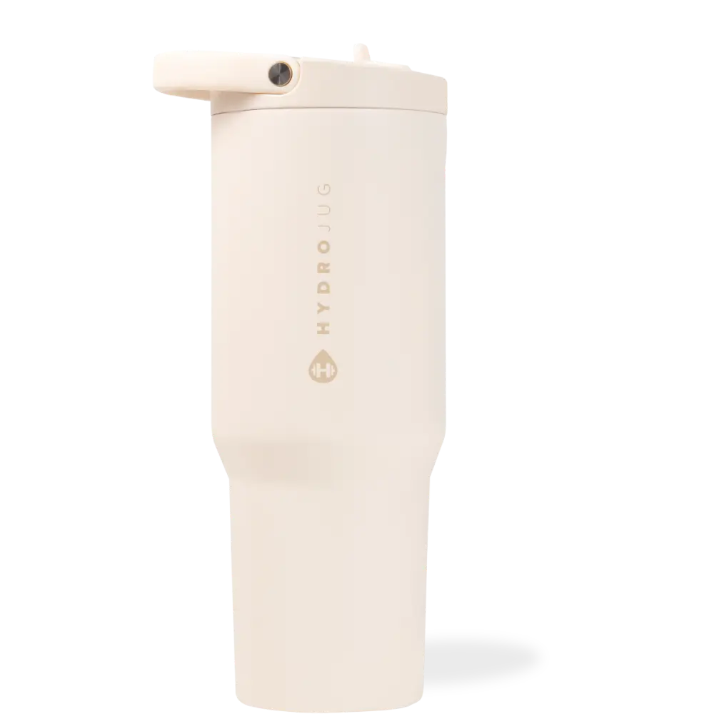 Cream HydroJug 32 oz Sport Water Bottle