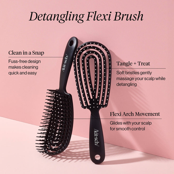 Detangling Flexi Brush - Black KITSCH Cleanse Face &amp; Body Bar