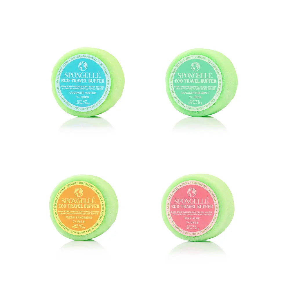 Eco Travel Buffer Assorted Pack Spongellé Cleanse Face & Body Bar