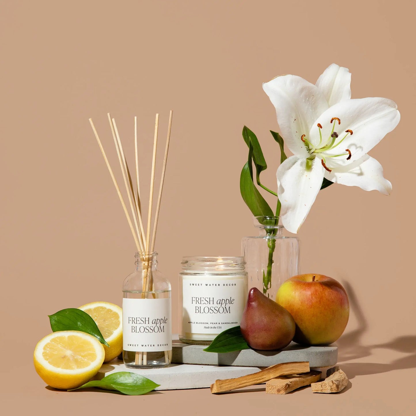 Fresh Apple Blossom Clear Reed Diffuser