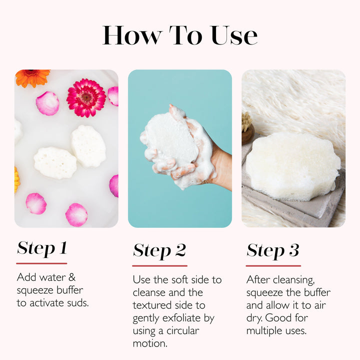 Pedi Buffer Trio Set 3 Spongellé Cleanse Face & Body Bar