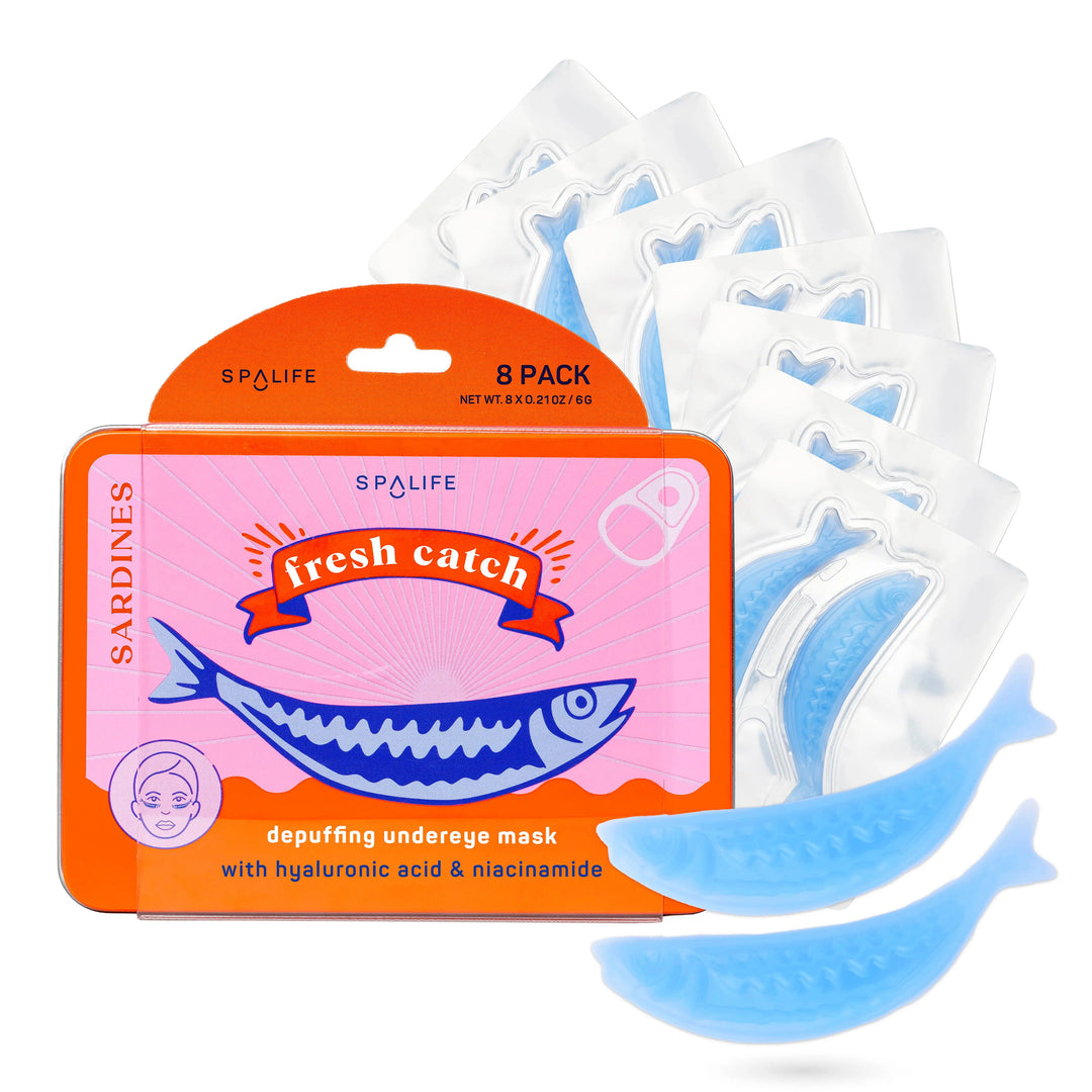 Fresh Catch De-Puffing Undereye Patches l 8 Pack My Spa Life Cleanse Face & Body Bar