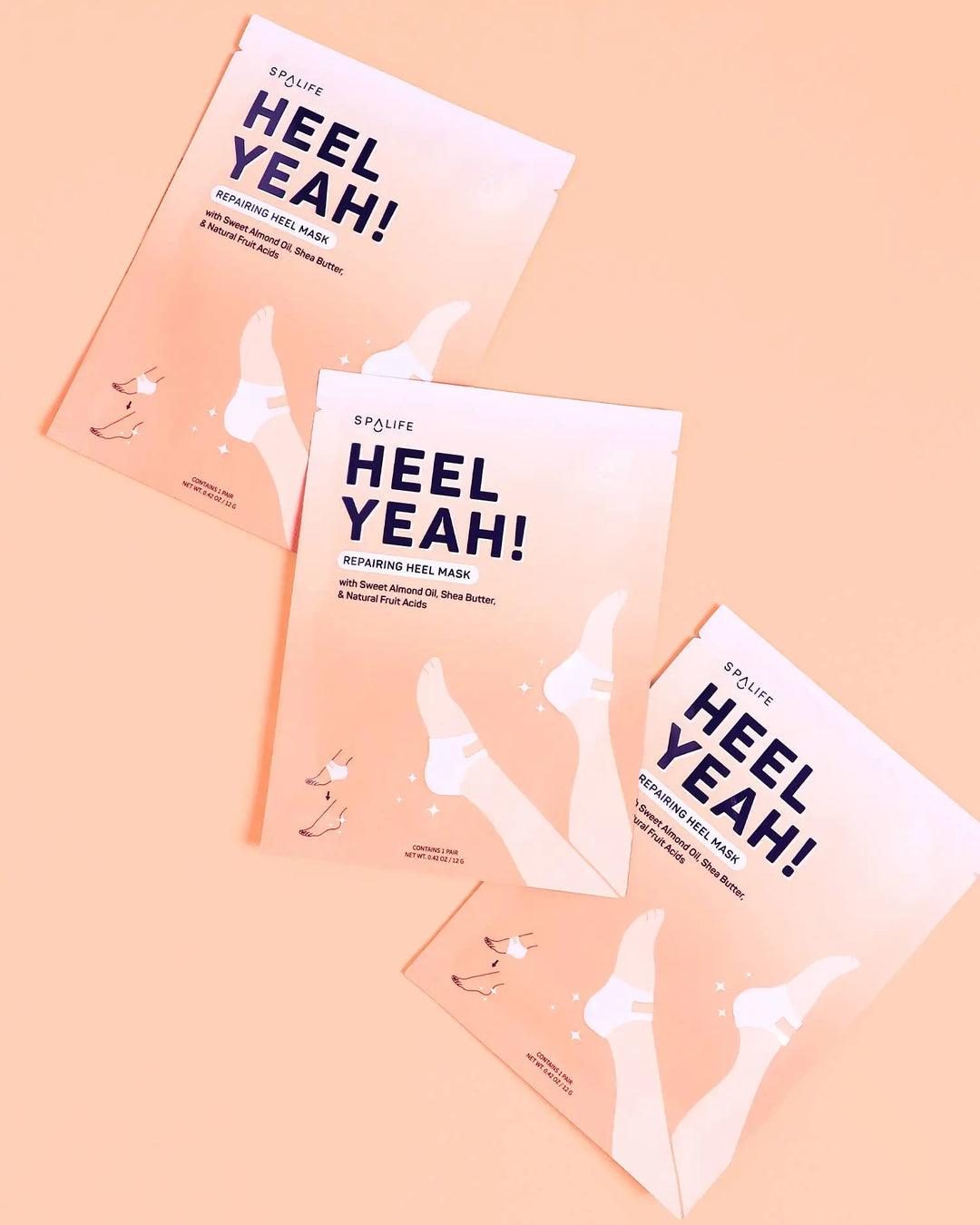 Heel Yeah! Repairing Heel Mask: 3 Pack My Spa Life Cleanse Face &amp; Body Bar