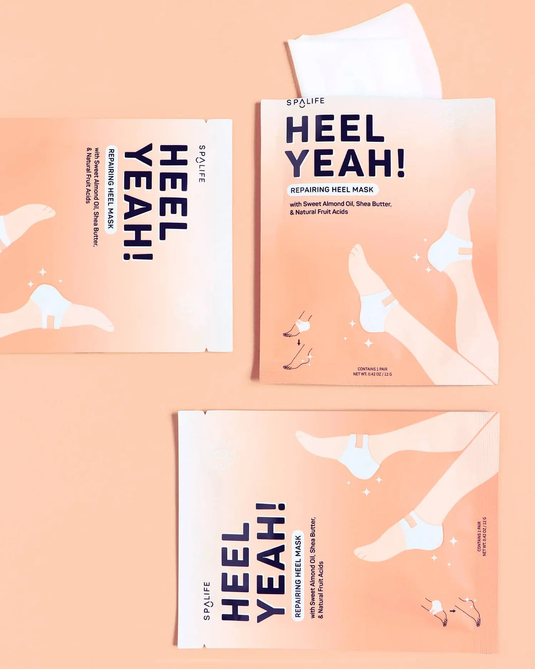 Heel Yeah! Repairing Heel Mask: 3 Pack My Spa Life Cleanse Face &amp; Body Bar