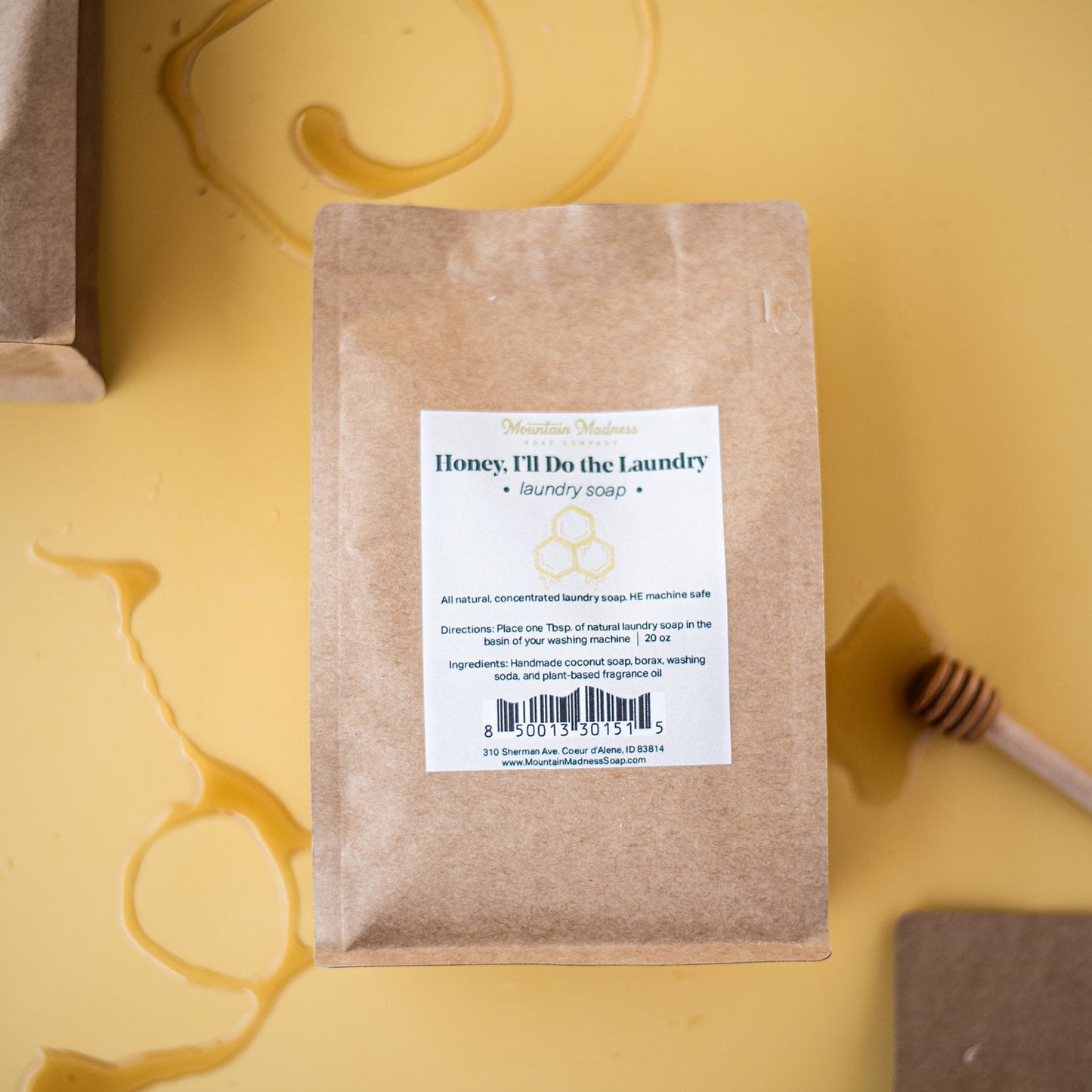 Natural Laundry Soap- Honey, I'll Do The Laundry Mountain Madness Soap Co.