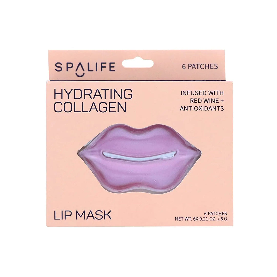 Hydrating Collagen & Red Wine Hydrogel Lip Masks - 8 Ct My Spa Life Cleanse Face & Body Bar