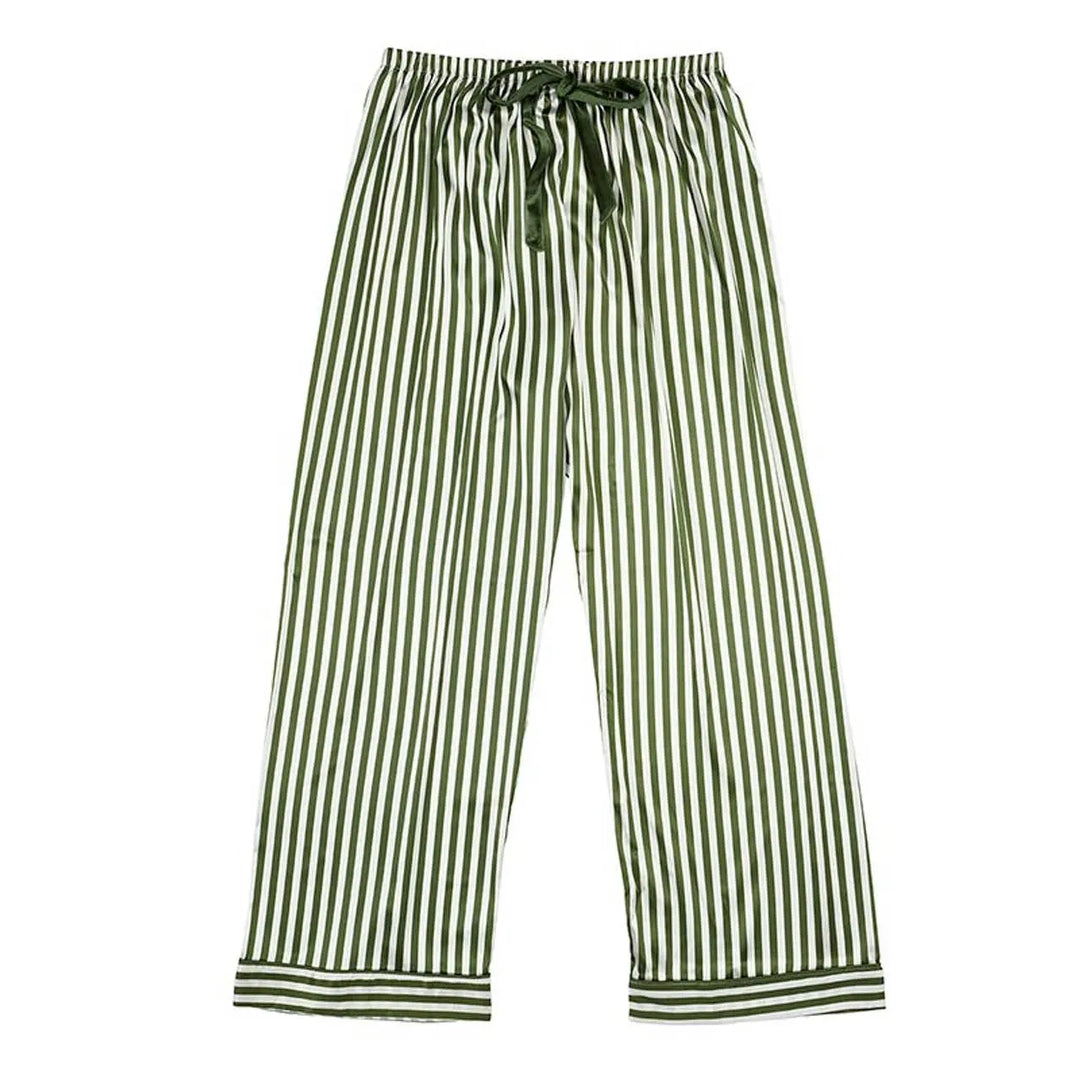 Long Sleeve PJ Set - Green Stripe: 100% Polyester / Large Bella Sleep + Spa Cleanse Face &amp; Body Bar