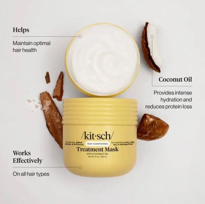 Moisturizing Coconut Oil Deep Conditioning Treatment Mask KITSCH Cleanse Face &amp; Body Bar
