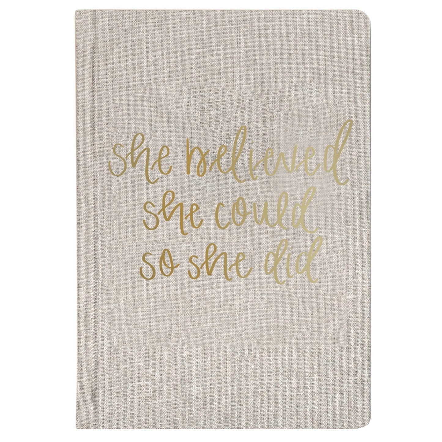 She Believed She Could Fabric Journal Sweet Water Decor