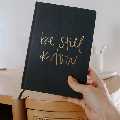 Be Still and Know Fabric Journal Sweet Water Decor