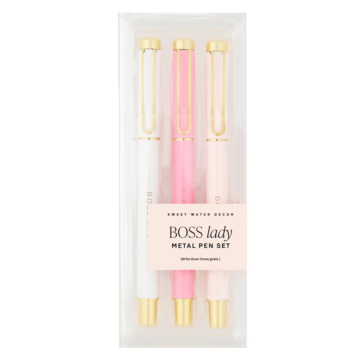 Boss Lady Metal Pen Set Sweet Water Decor