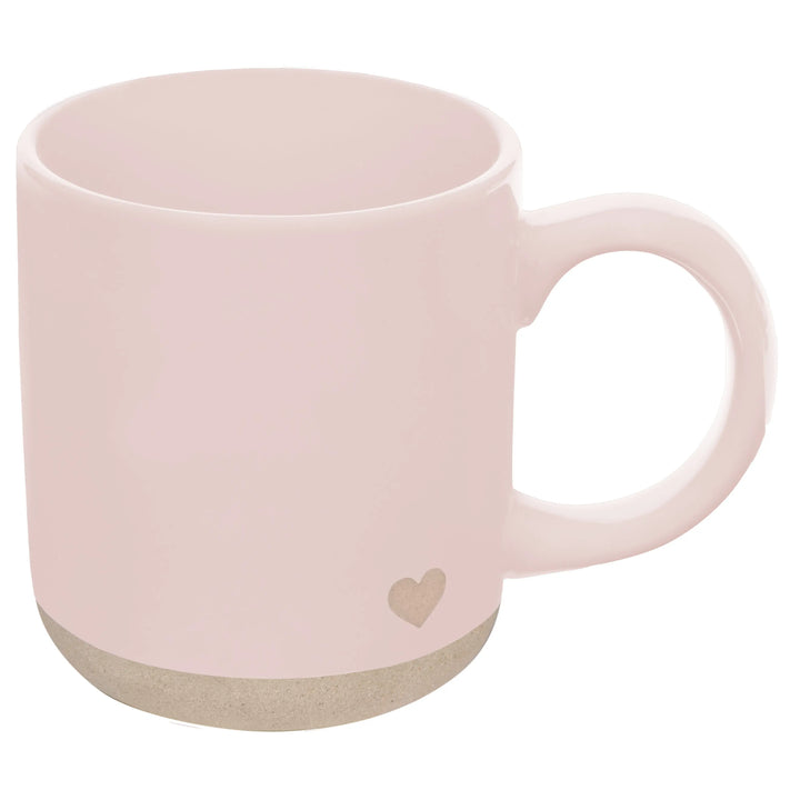Pink Heart 14oz. Stoneware Coffee Mug Sweet Water Decor Cleanse Face & Body Bar