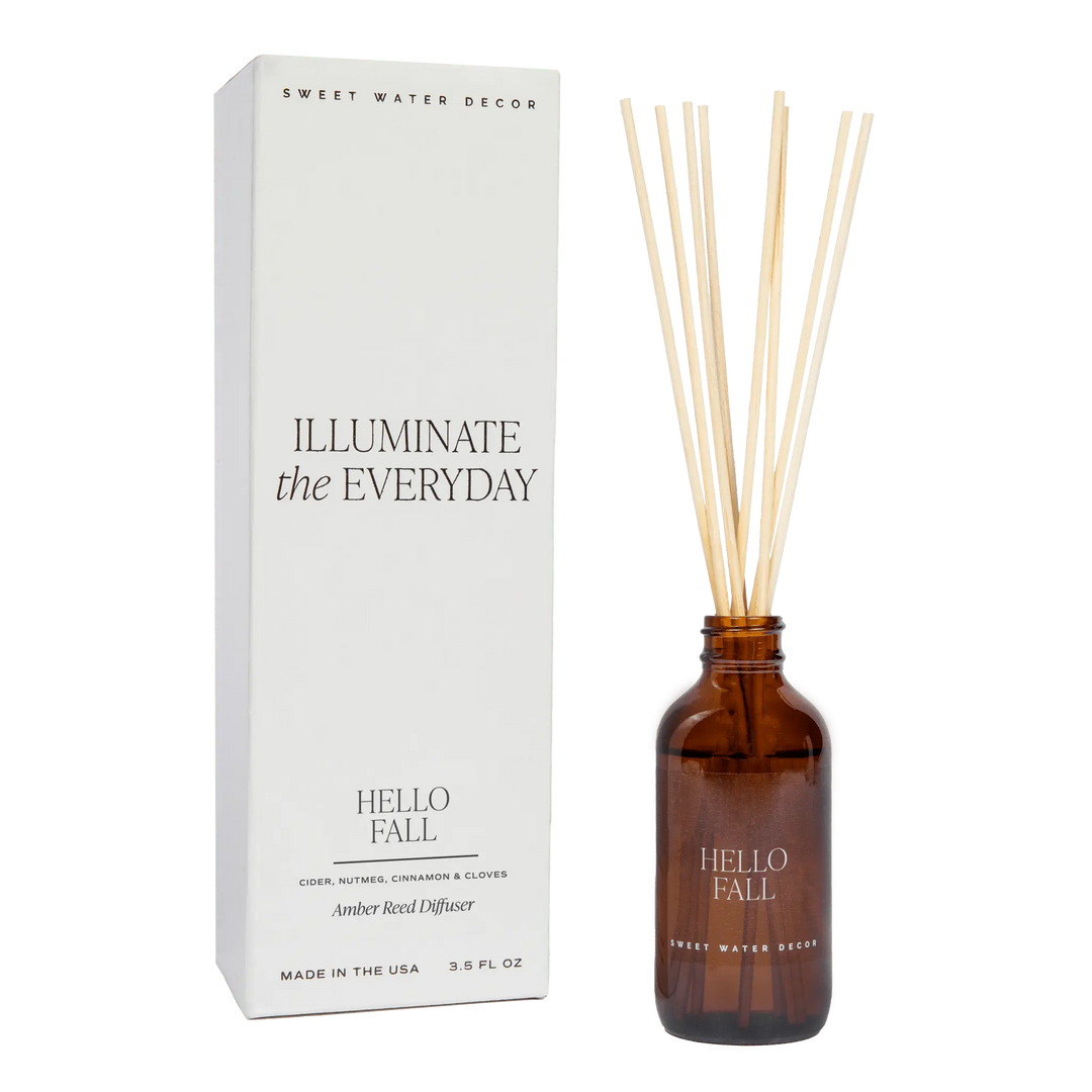 Hello Fall Amber Reed Diffuser Sweet Water Decor Cleanse Face & Body Bar