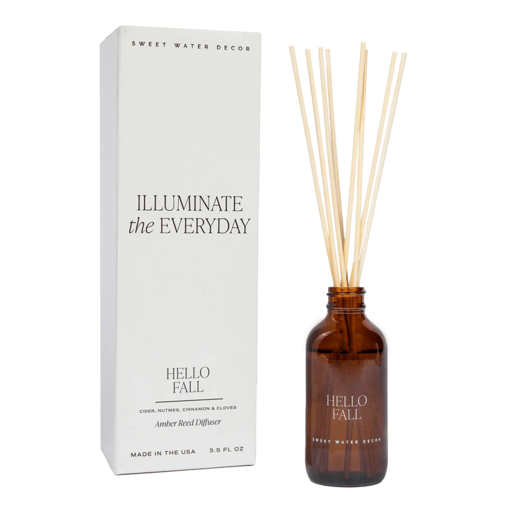 Hello Fall Amber Reed Diffuser Sweet Water Decor Cleanse Face & Body Bar