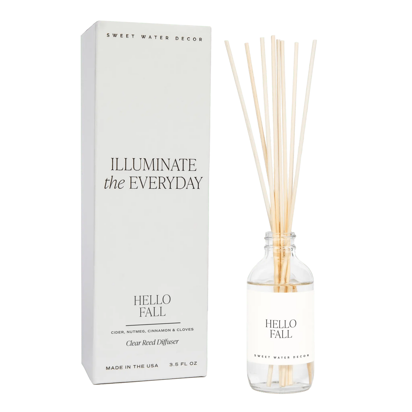 Hello Fall Clear Reed Diffuser Sweet Water Decor