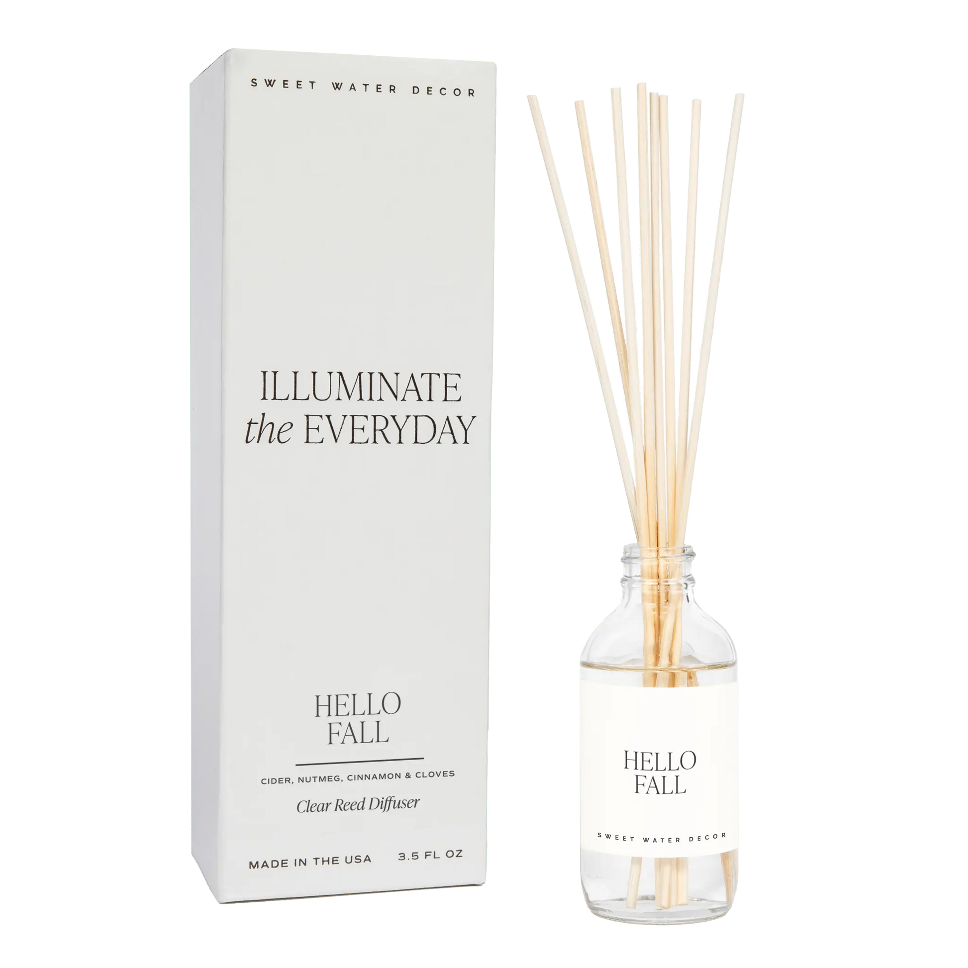 Hello Fall Clear Reed Diffuser Sweet Water Decor