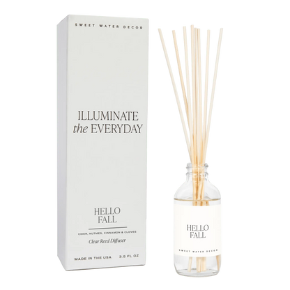 Hello Fall Clear Reed Diffuser Sweet Water Decor