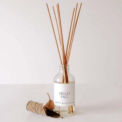 Hello Fall Clear Reed Diffuser Sweet Water Decor