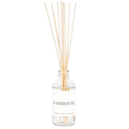 Farmhouse Clear Reed Diffuser Sweet Water Decor