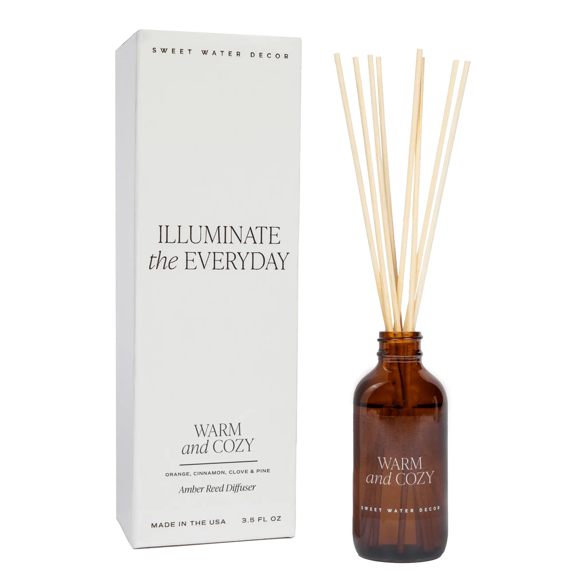 Warm and Cozy Amber Reed Diffuser - cleansefaceandbodybar