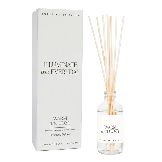 Warm and Cozy Clear Reed Diffuser - cleansefaceandbodybar