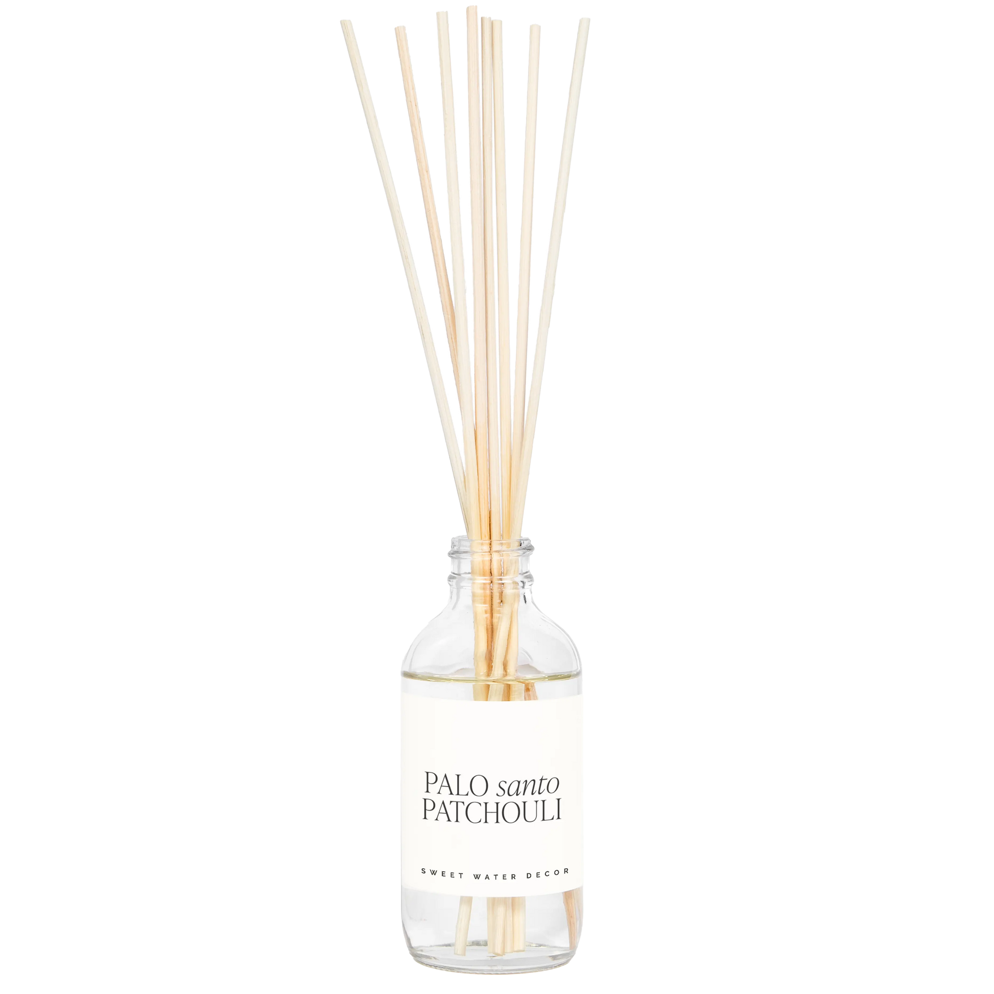 Palo Santo Patchouli Clear Reed Diffuser Sweet Water Decor