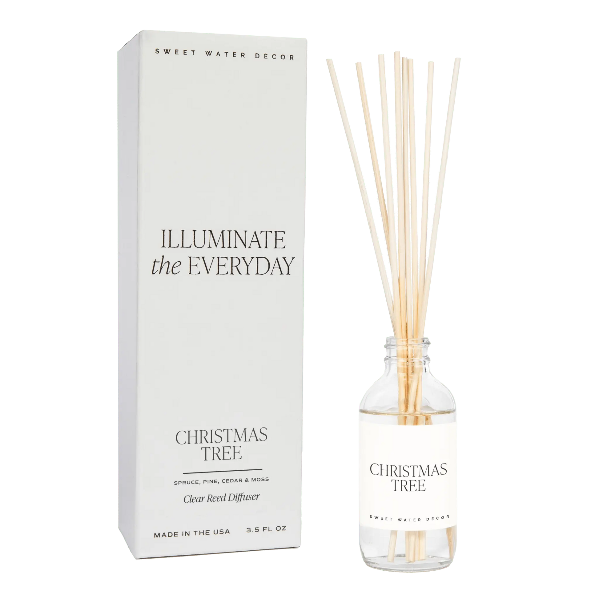 Christmas Tree Clear Reed Diffuser Sweet Water Decor