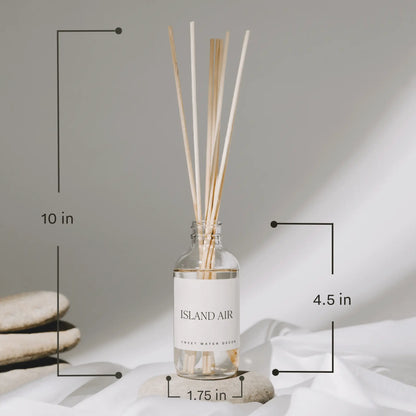 Luxury Getaway Clear Reed Diffuser Sweet Water Decor