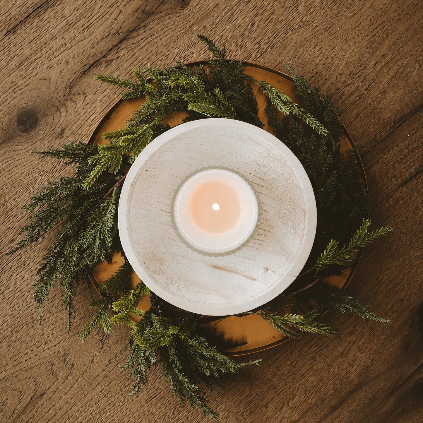 Christmas Fluted Soy Candle - Ribbed Glass Jar