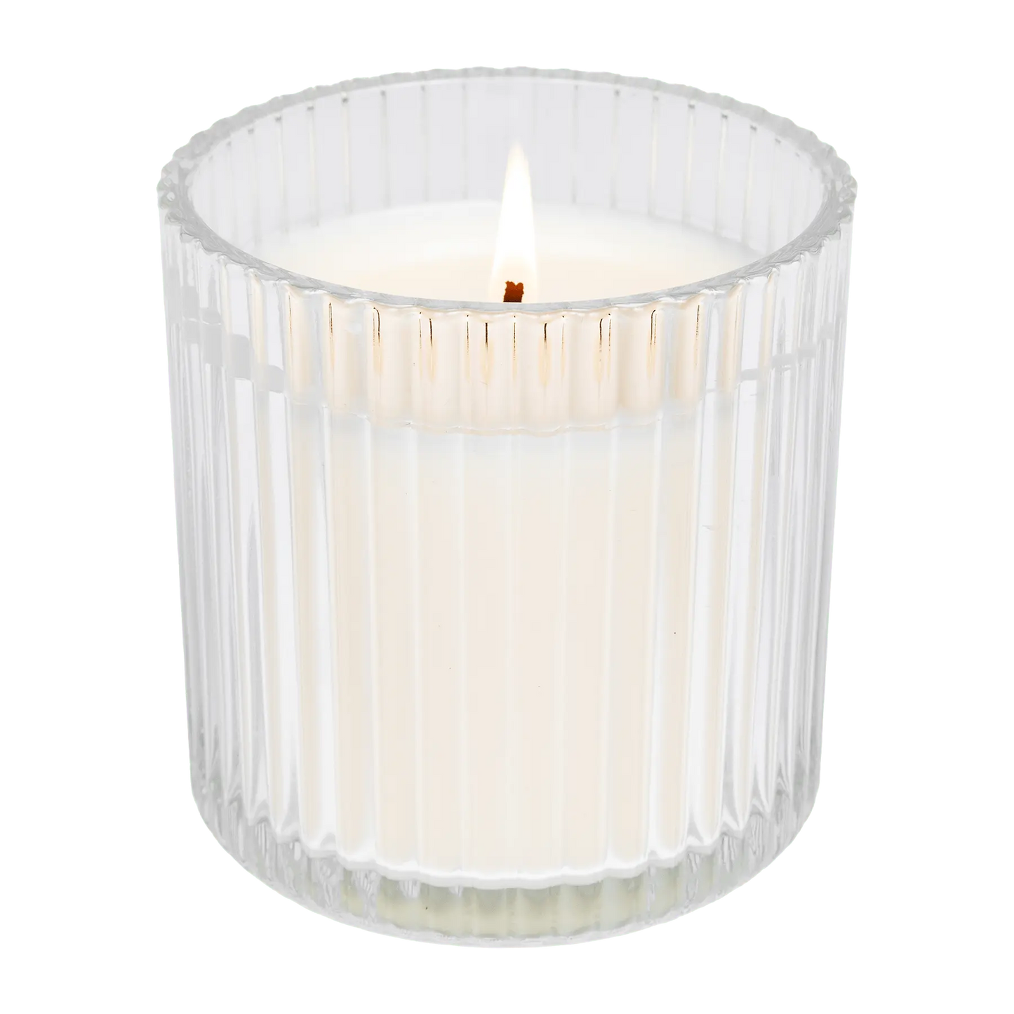 Cashmere and Vanilla Fluted Soy Candle Sweet Water Decor