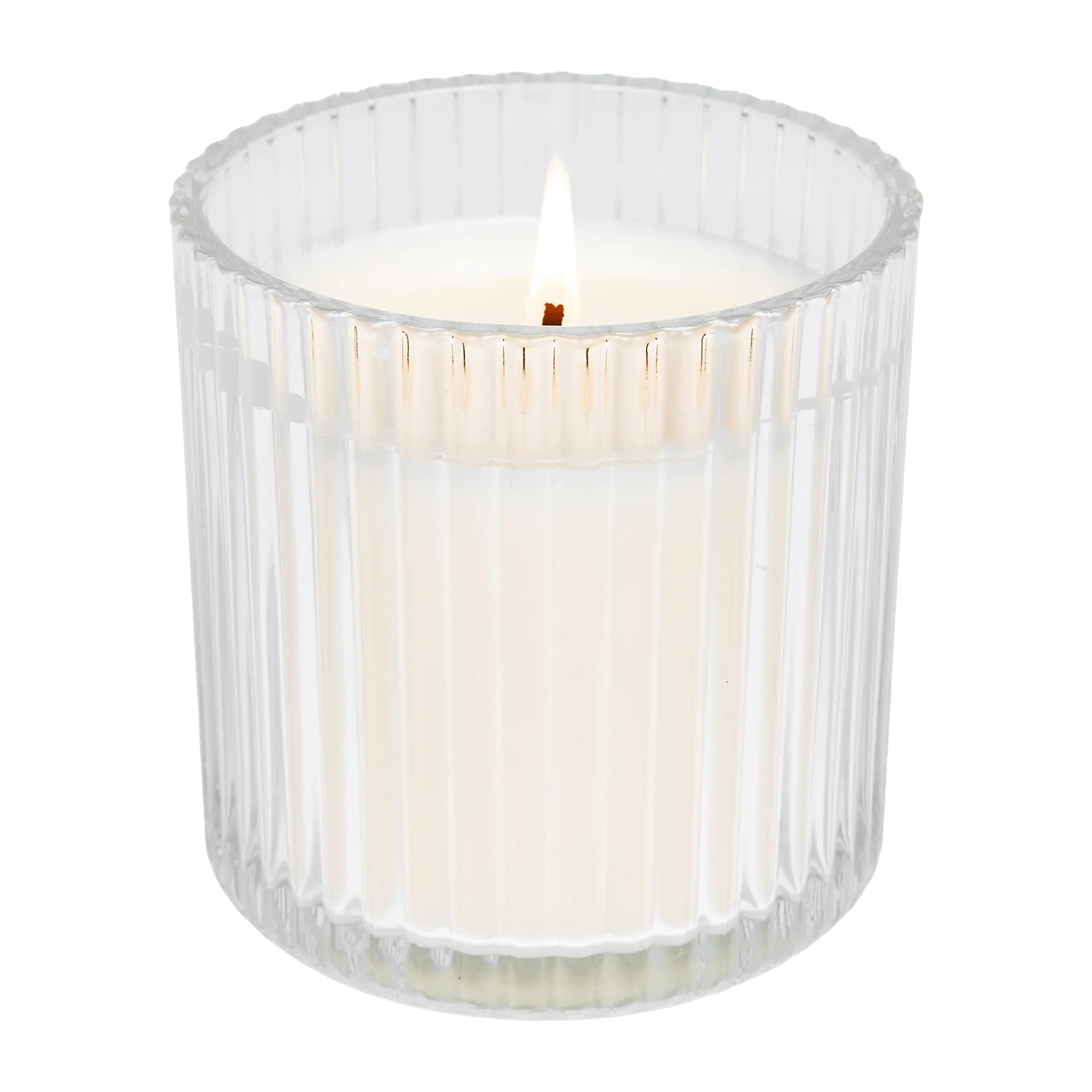 Cashmere and Vanilla Fluted Soy Candle Sweet Water Decor