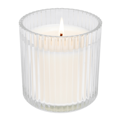 Spa Day Fluted Soy Candle - Ribbed Glass Jar - 11 oz