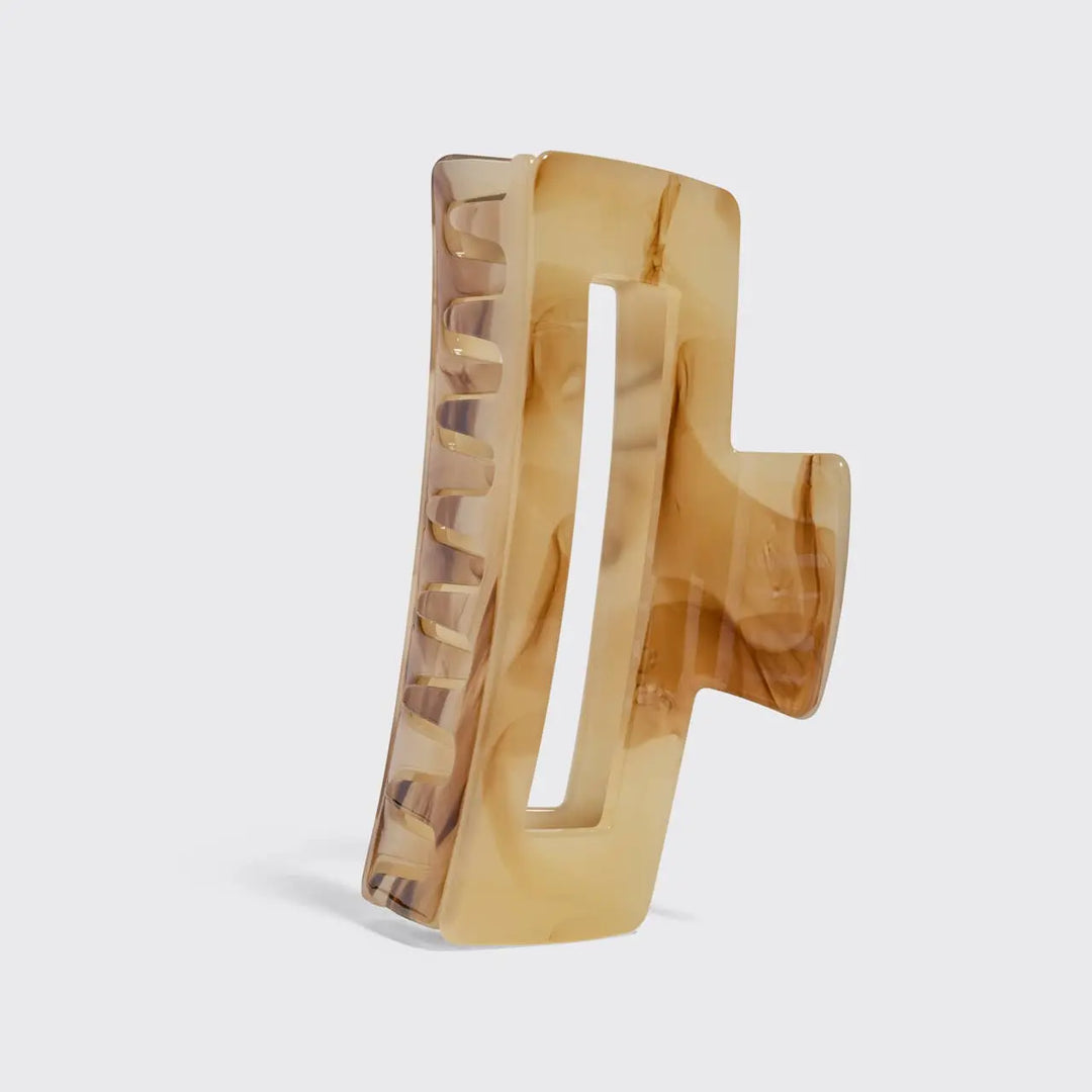 Recycled Plastic Jumbo Open Shape Claw Clip - Chocolate Marble KITSCH Cleanse Face &amp; Body Bar