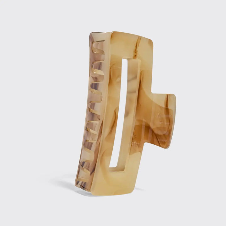 Recycled Plastic Jumbo Open Shape Claw Clip - Chocolate Marble KITSCH Cleanse Face &amp; Body Bar