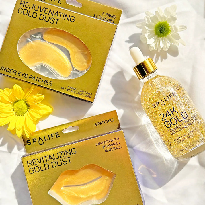 Rejuvenating Gold Dust Under Eye Masks - 8 Pairs My Spa Life Cleanse Face &amp; Body Bar