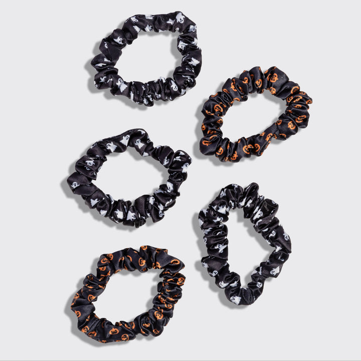 Ruched Satin Scrunchies 5pc Set - Ghosts &amp; Pumpkins KITSCH Cleanse Face &amp; Body Bar