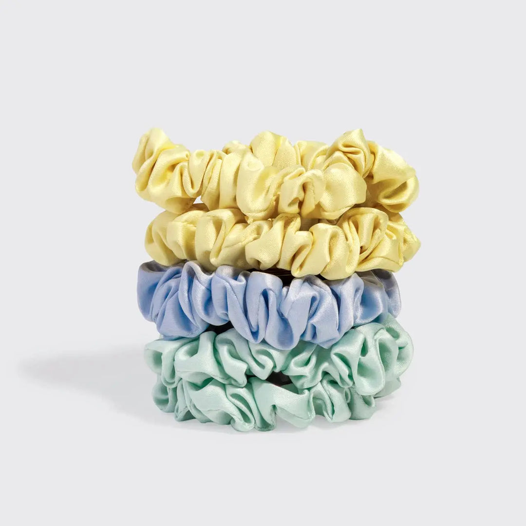 Ruched Satin Scrunchies 5pc Set - Multi-color KITSCH Cleanse Face &amp; Body Bar