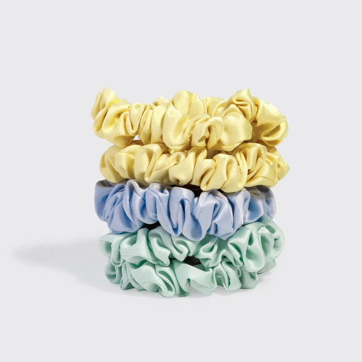 Ruched Satin Scrunchies 5pc Set - Multi-color KITSCH Cleanse Face &amp; Body Bar