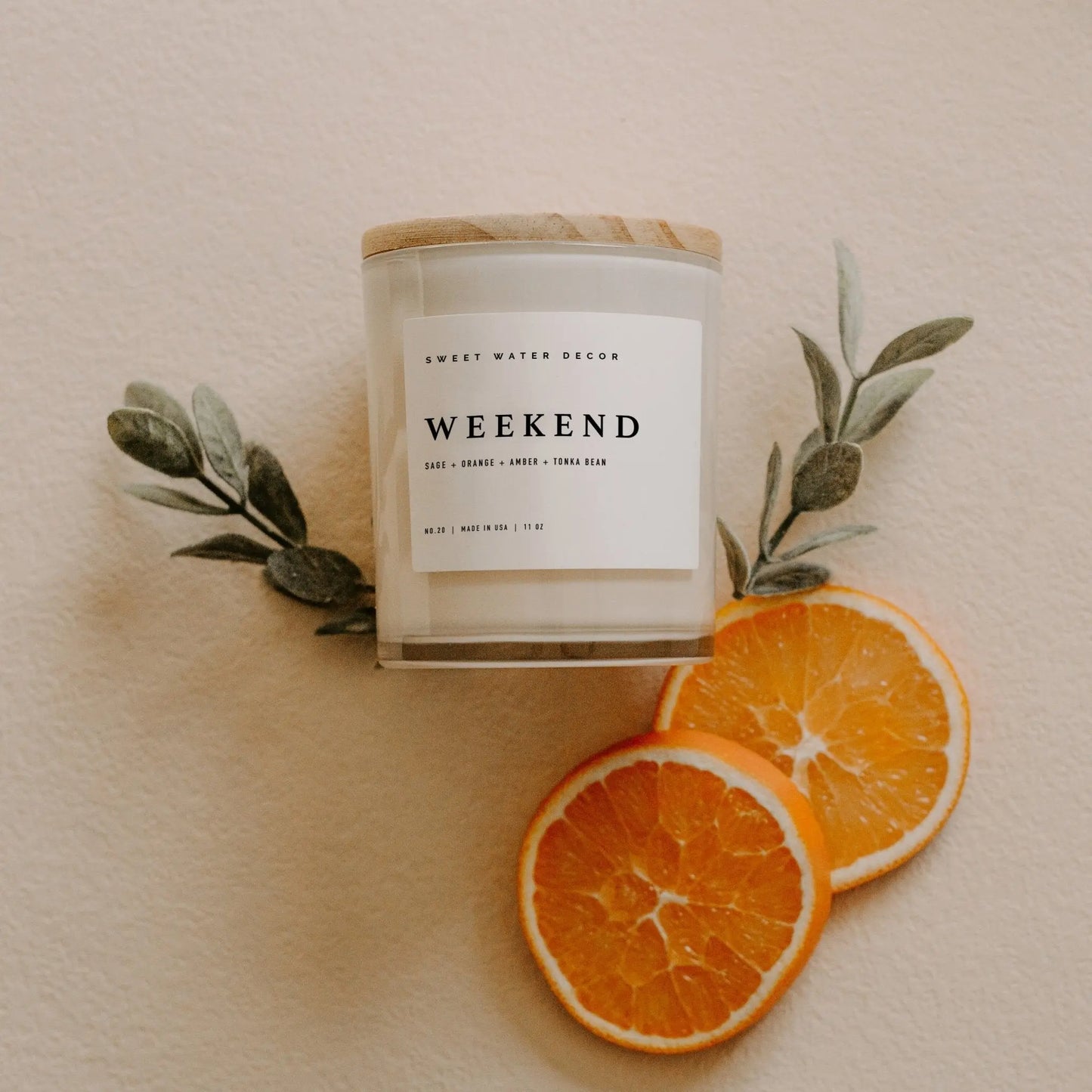 Weekend Soy Candle - White Jar - 11 oz - cleansefaceandbodybar