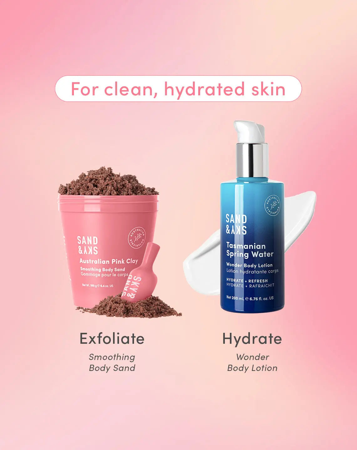 Australian Pink Clay Smoothing Body Sand